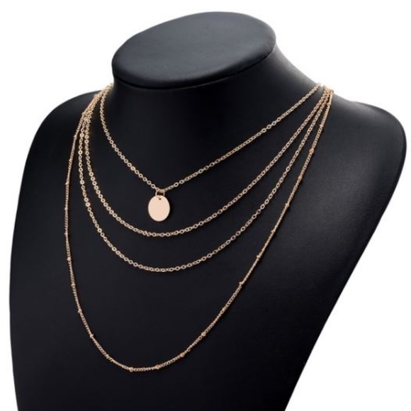 4 for $20 Multi-layered Coin Necklace (Gold) - Picture 2 of 5